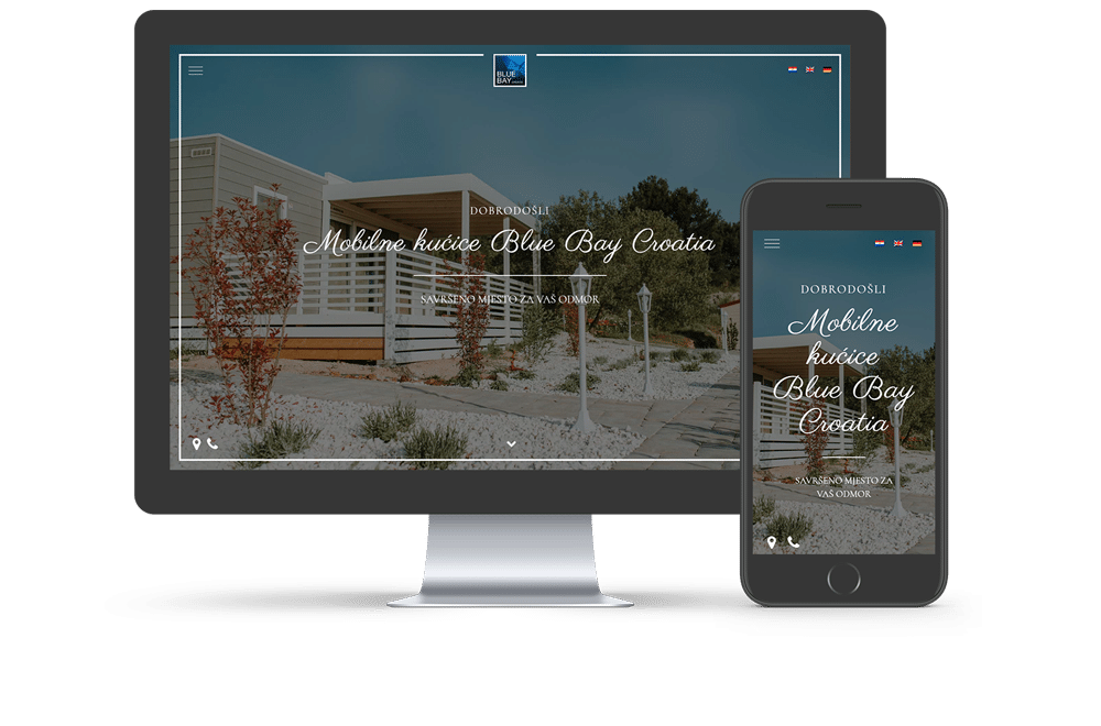 Blue Bay Croatia web stranice naslovnica