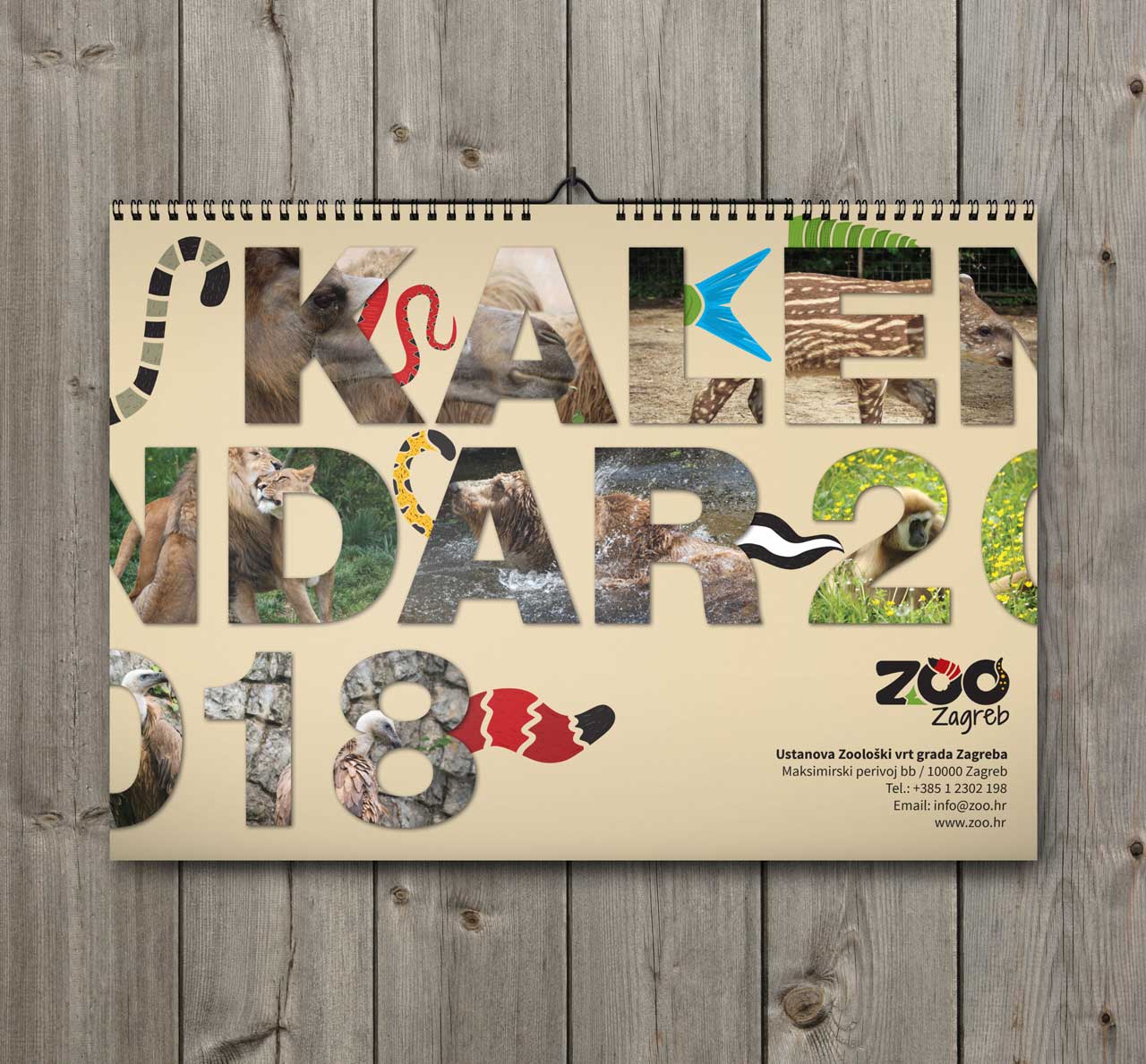 Kalendar ZOO 2018 Naslovna stranica
